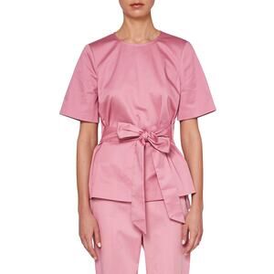NWT Ted Baker Dusky Pink Wrap Tie Kimono Sleeve Top XS/4